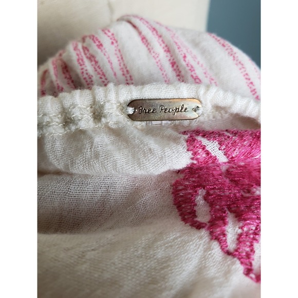 Free People Pukka Tee Top Tassel Boho Romantic Artsy Feminine Fairy Lightweight - Picture 4 of 5